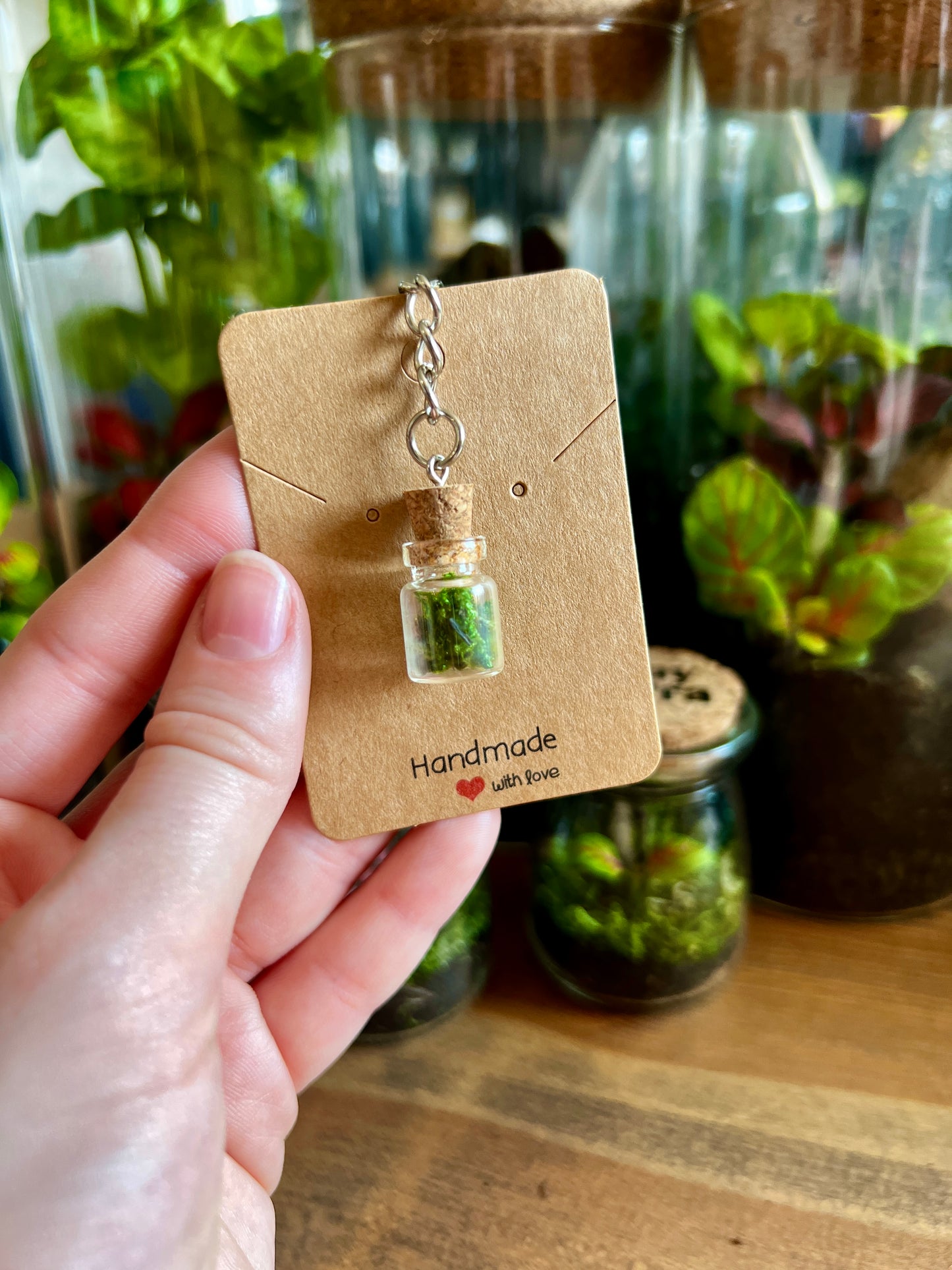Preserved Moss Keyring