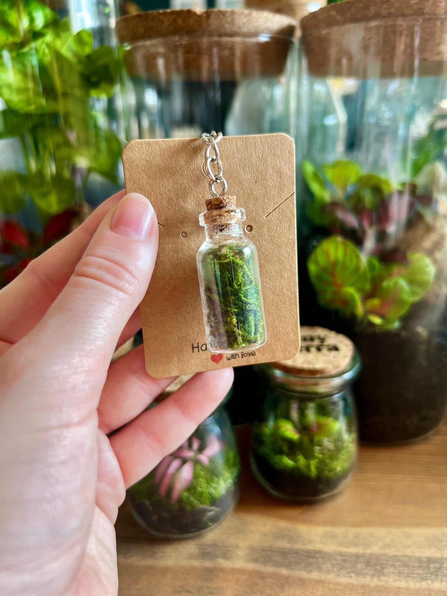 Preserved Moss Keyring