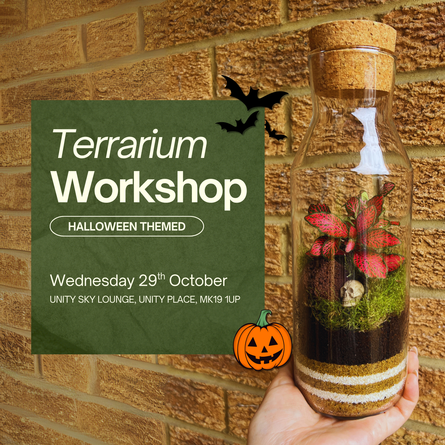 29th October - Unity Place Halloween Terrarium Workshop